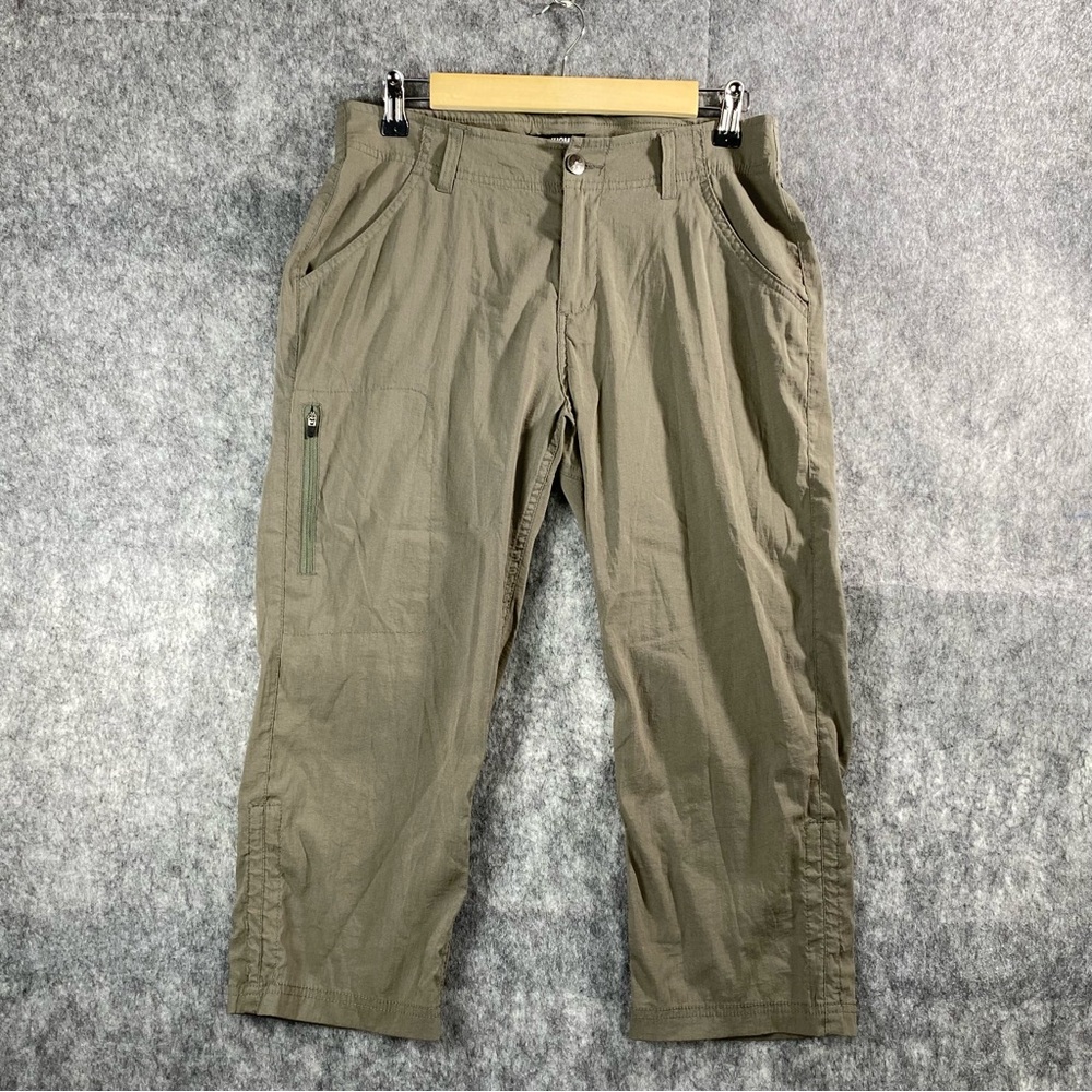 Khombu‎ Womens Beige Cargo Utility Capri Pants Size S